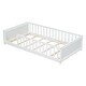 preview thumbnail 57 of 66, Twin Size Floor Bed Frame for Kids Bed with Fence Guardrails Endbed Storage Splint Platform Bed - Available with or without Door