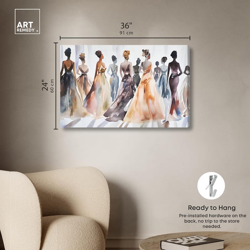 Model Lineup Canvas by Art Remedy, Gallery Wrapped