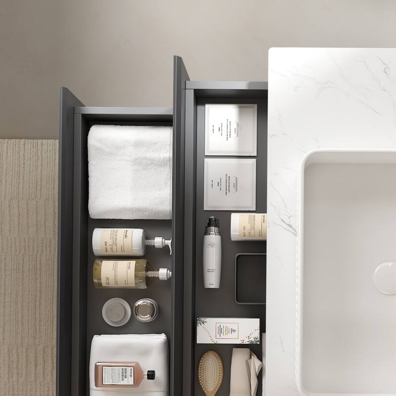 VEDO 30" Artificial Marble Counter Top-no Sink no Cabinet-Carrara White