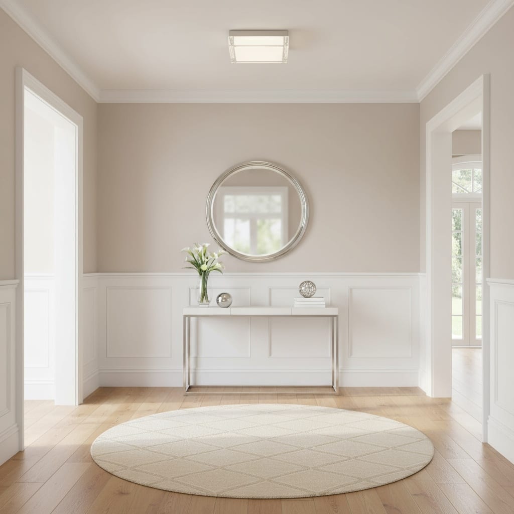 8 Inch Square LED Flush Mount Light Acrylic Diffuser 1500 Lumens Dimmable