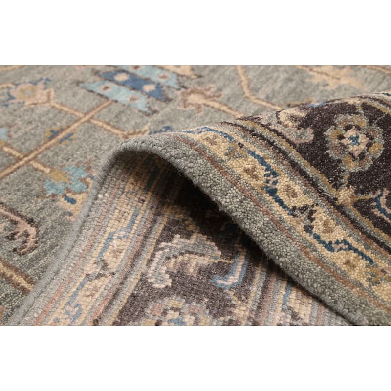 ECARPETGALLERY Hand-knotted Finest Agra Jaipur Teal Wool Rug - 5'5 x 8'5