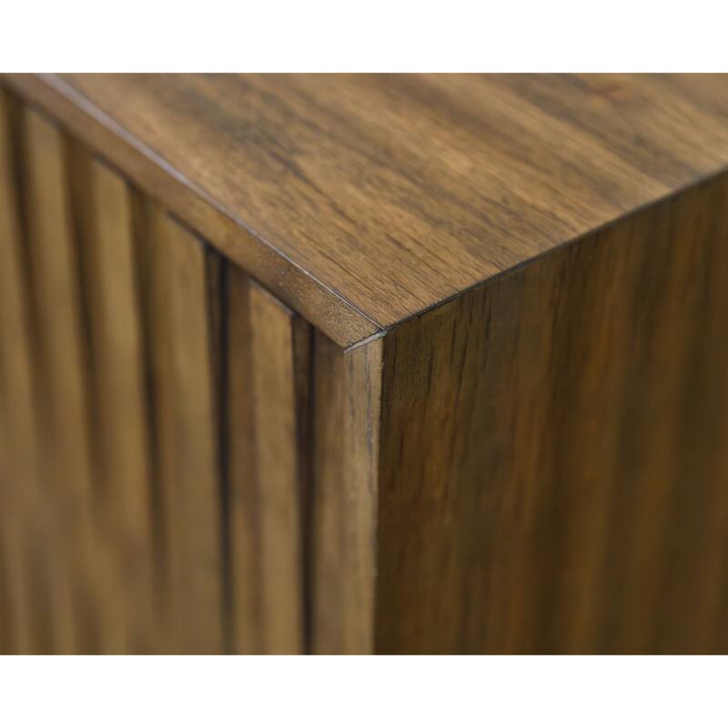 81 " Mid-century Modern Fireplace Console, Entertainment Storage, TV Stand, Fully Assembed, Brown
