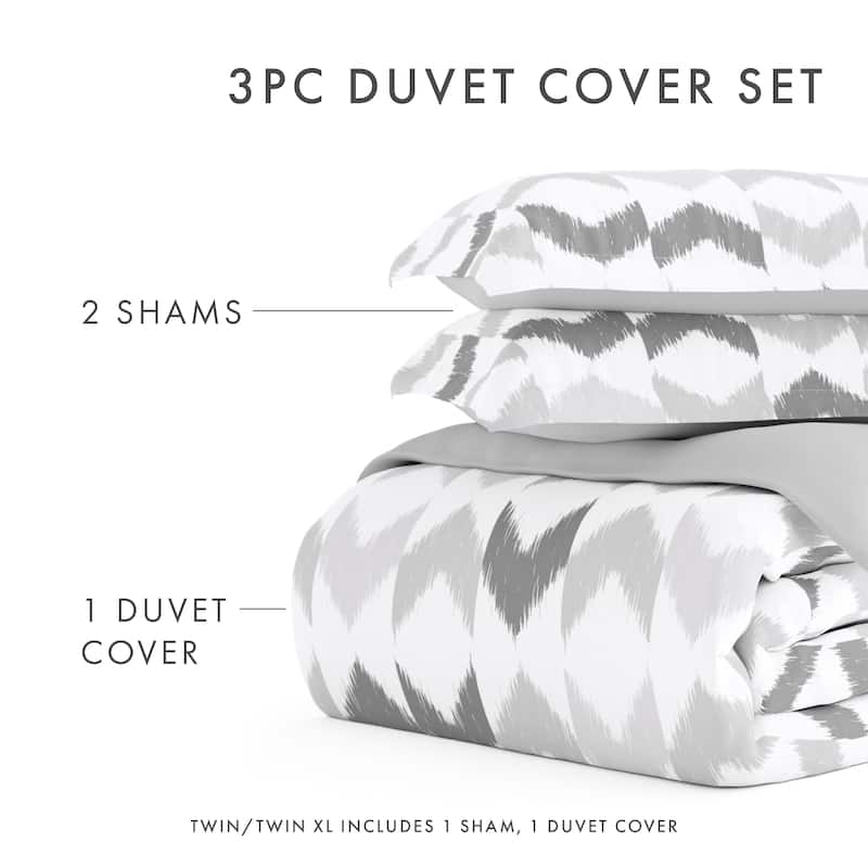 Becky Cameron Chevron Sleep 3-Piece Reversible Duvet Cover Set