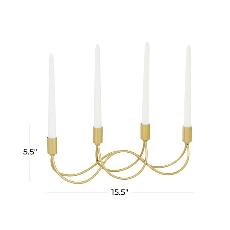 CosmoLiving by Cosmopolitan Gold Metal Candelabra