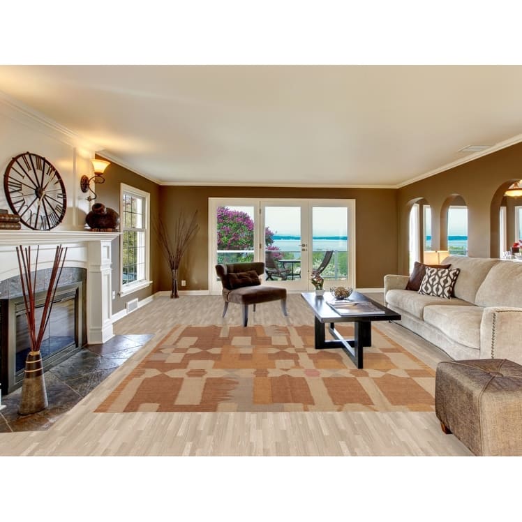 Hand Woven Oriental 100% Jute Carpet Southwestern Modern Brown Kilim Area Rug - 10' 2'' X 8' 3''