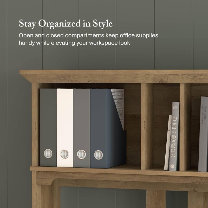 Bush Furniture Salinas Small Computer Desk with Storage Hutch