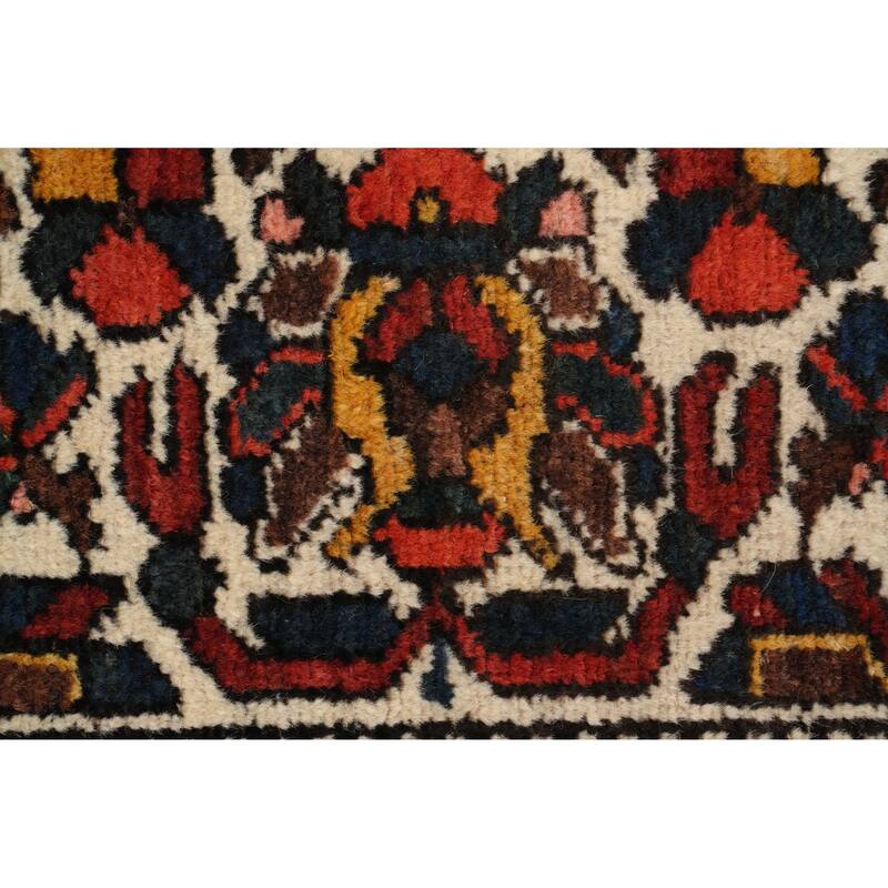 Hand Knotted Oriental 100% Wool Carpet Traditional Floral Oranges & Rust Bakhtiari Area Rug - 9' 6'' X 6' 7''