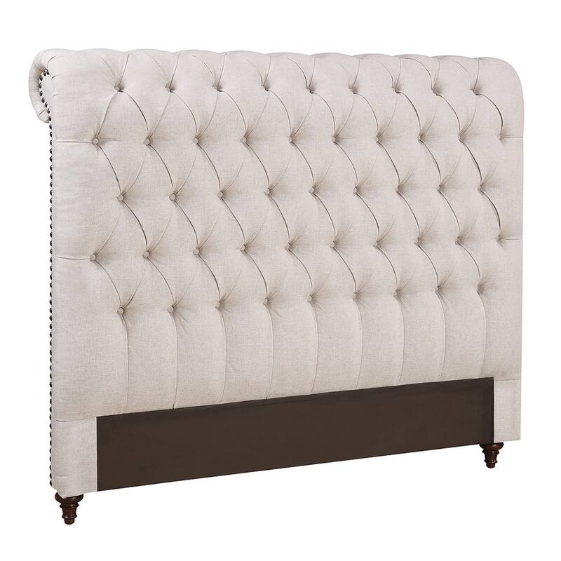 Devon Upholstered Panel Headboard Beige - Queen
