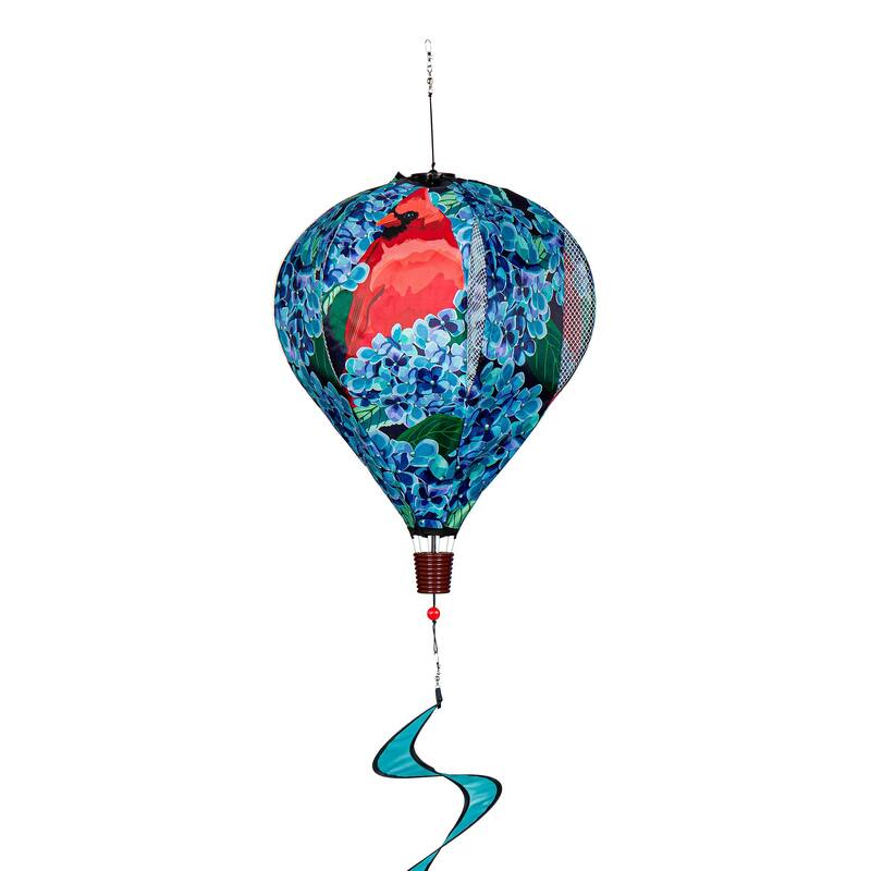 55" Hydrangea Cardinal Balloon Spinner