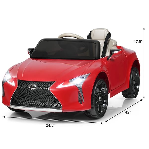 Costway 12V Kids Ride on Car Lexus LC500 Licensed Remote Control - 42''x24.5''x17.5''