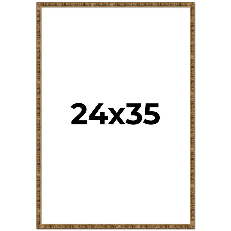 24x35 Frame Gold Kingsley Distressed Solid Wood Picture Frame Width