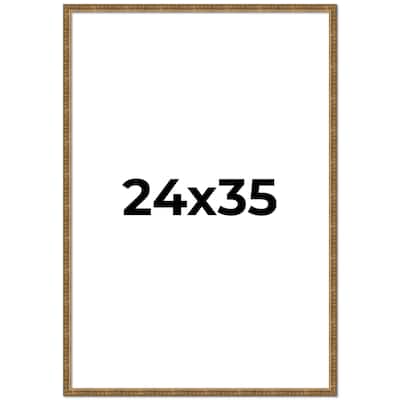 24x35 Frame Gold Kingsley Distressed Solid Wood Picture Frame Width