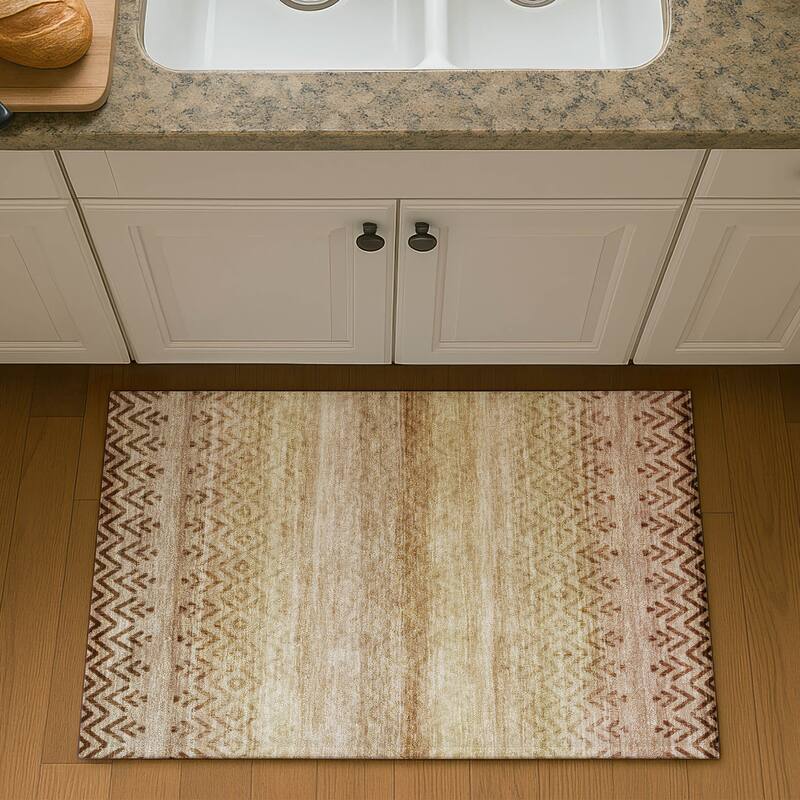 Premium Washable Super Soft Boho Ombre Mayfield Rug - Beige - 1'8" x 2'6"