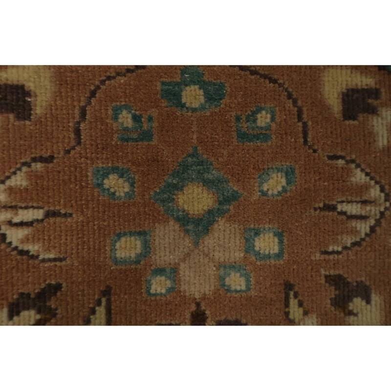 Hand Knotted Oriental 100% Wool Carpet Traditional All-Over Brown Ziegler Area Rug - 3' 10'' X 2' 1''