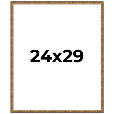 24x29 Frame Gold Solid Wood Picture Frame - Complete Modern Photo