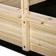 preview thumbnail 8 of 7, Outsunny Kids Sandbox with Cover and Adjustable Canopy, Square Wooden Sandbox Backyard Toy for Ages 3-8, Natural - N/A