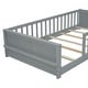 preview thumbnail 41 of 44, Twin size Floor Platform Bed with Built-in Book Storage Rack