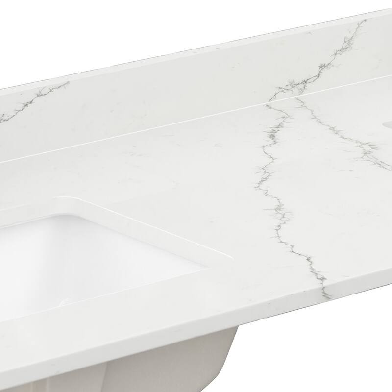 Wyndham Collection WCFQC160DTOPUNS-Q 60" Quartz Vanity Top with