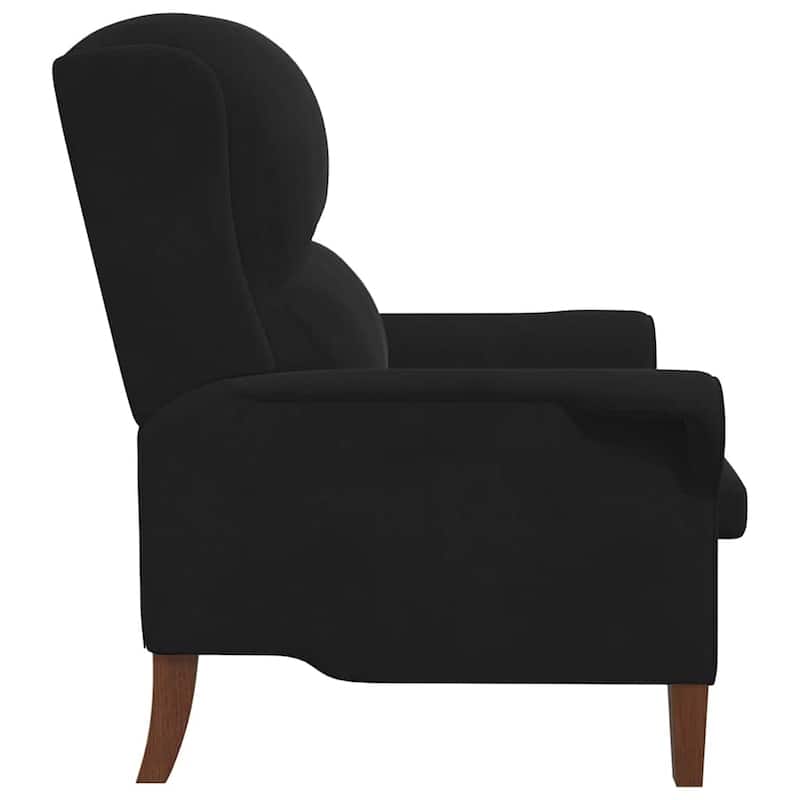 vidaXL Dark Gray Armchair Dark gray/Black Fabric with wood Standard - 29.9 x 37 x 40.2