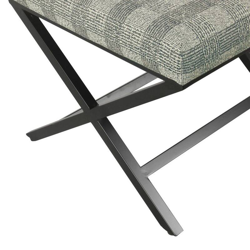 Porch & Den Boucher Modern Metal X-base Square Ottoman