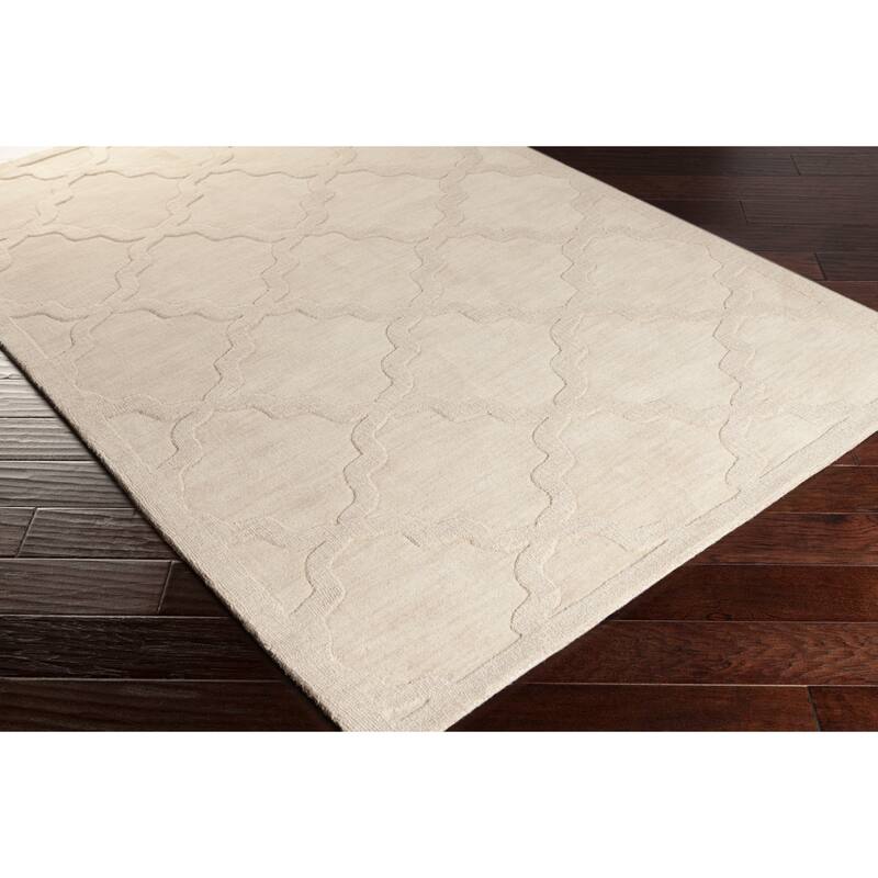 Hand-Tufted Amy Tone-on-Tone Lattice Wool Area Rug