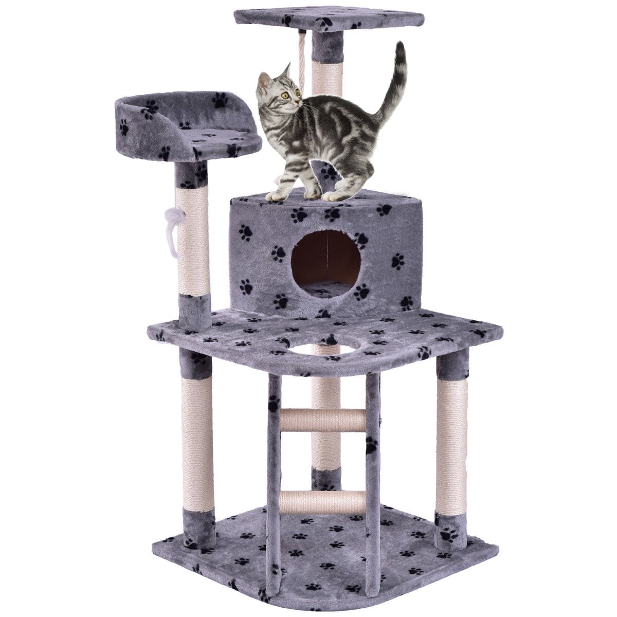 Shop Gymax 48 Cat Tree Pet Kitten Play House Tower Condo
