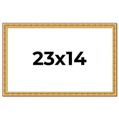 23x14 Frame Gold Real Wood Picture Frame Width 1 inches | Interior