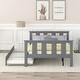 preview thumbnail 2 of 16, Full Size Classic Modern Design Solid Wood Platform Bed with Pull Out Trundle and Headboard and Footboard