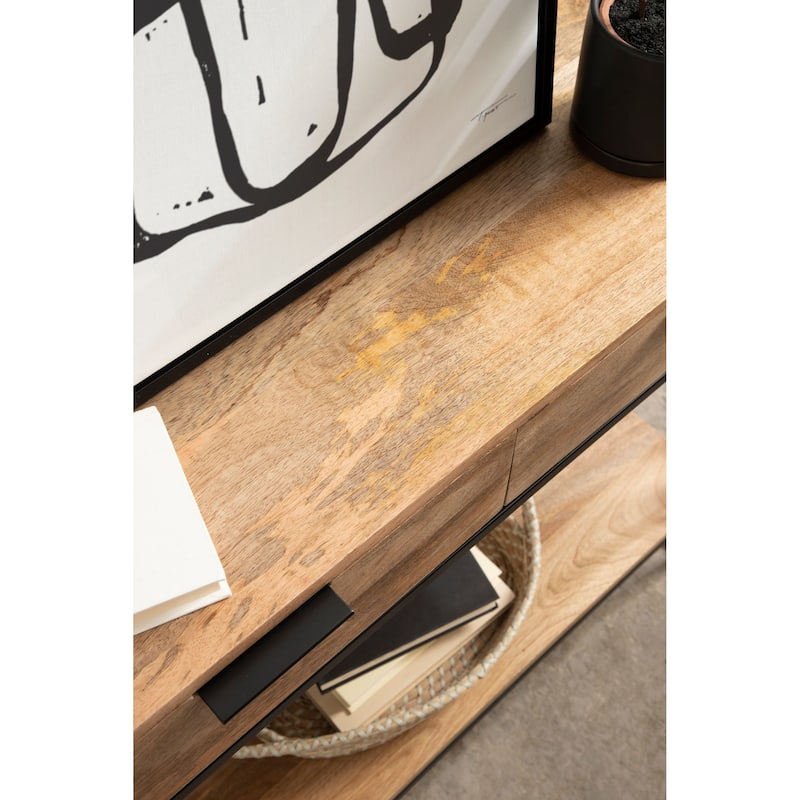 Kate and Laurel Malone Wood and Metal Console Table