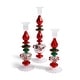 preview thumbnail 4 of 2, Holiday 9" Tall Mercury Glass Taper Candle Holders, Set of 4