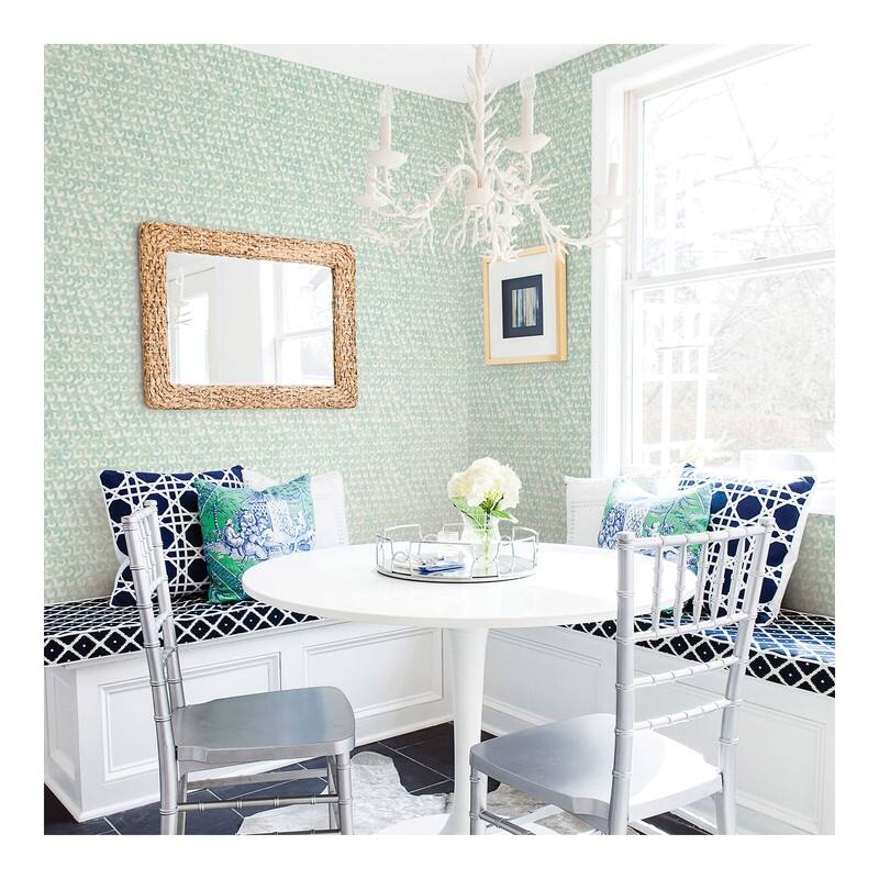 Chesapeake Saltwater Teal Wave Wallpaper - 20.5 x 396 x 0.025