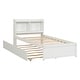 preview thumbnail 35 of 64, Wood Storage Bed with Trundle,Bookcase