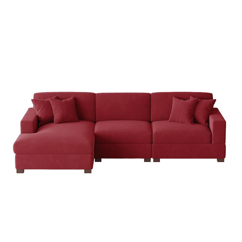 Oversized L-shaped Modular Sectional Sofa with Chaise Lounge