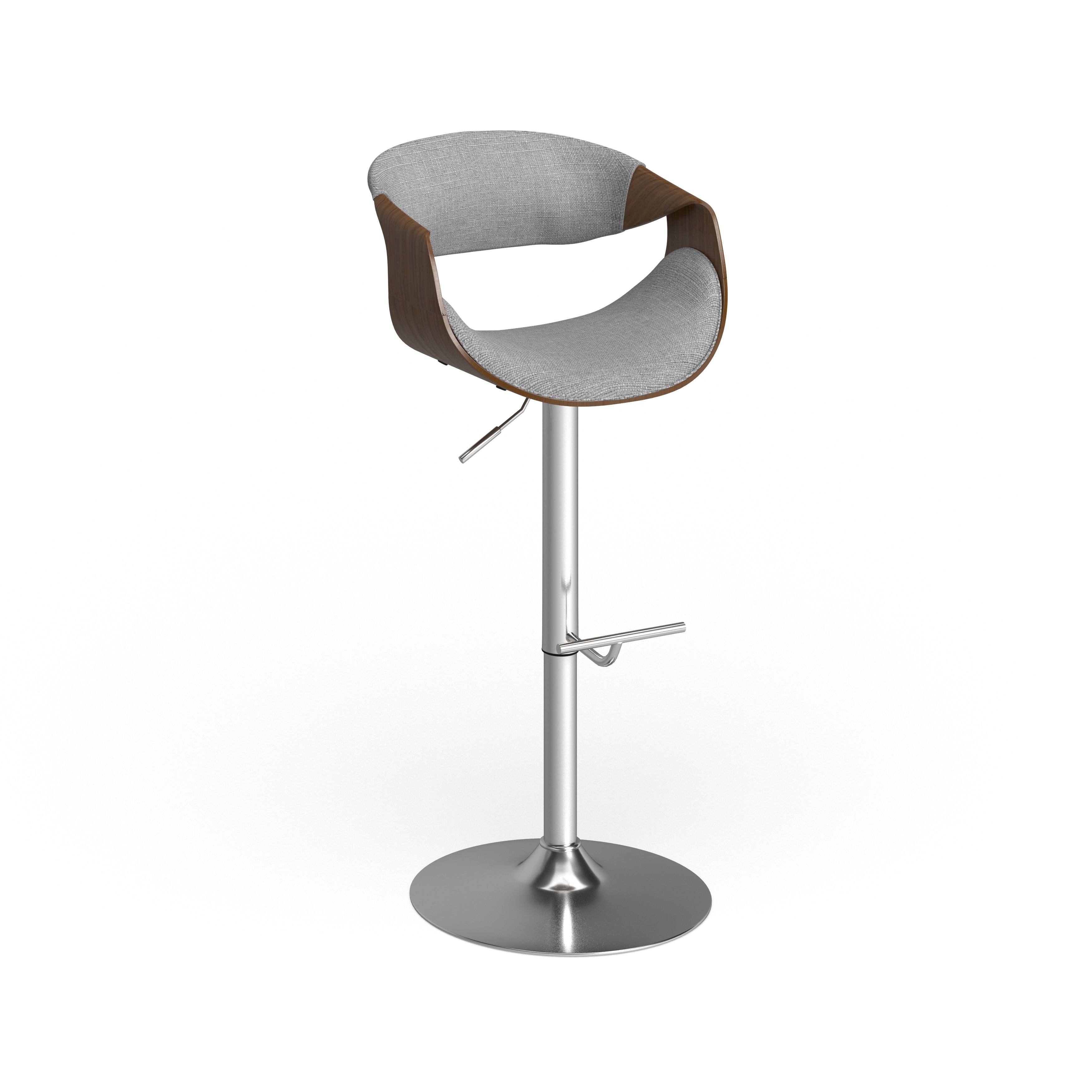 Carson Carrington Sauda Midcentury Modern Walnut WoodAdjustable Bar