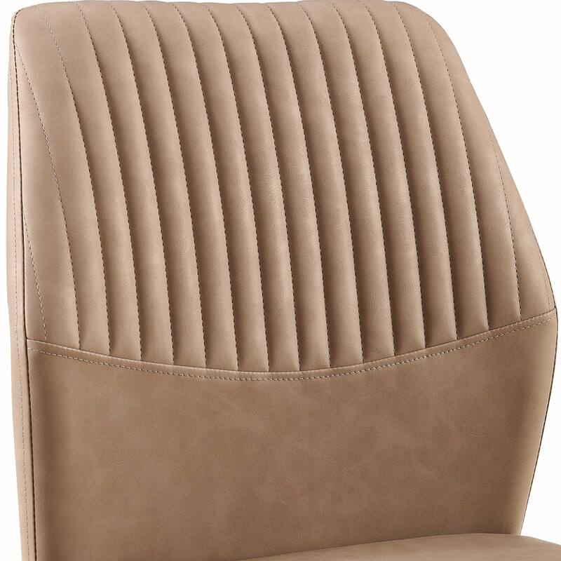 4PCS PU Metal Armless Dining Chair