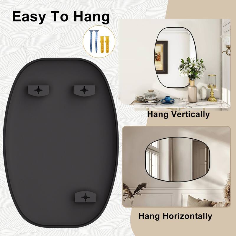 Oval Wall Mirror Bathroom Mirror for Over Sink