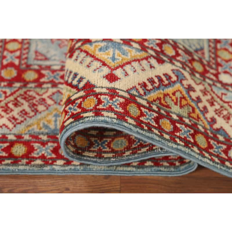 Kazak Foyer Rug Wool Hand-Knotted Wool Carpet - 2'10" x 4'3"