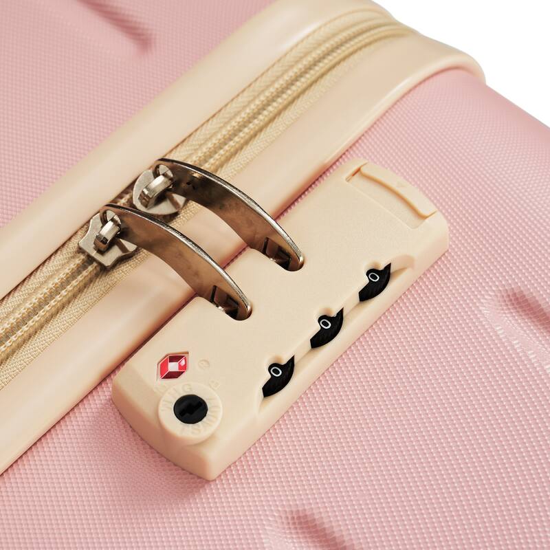3-Piece, 20, 24, 28-Inch Modern Premium Luggage with TSA Lock and 360° Spinner Wheels, for Boarding Travel, Pink