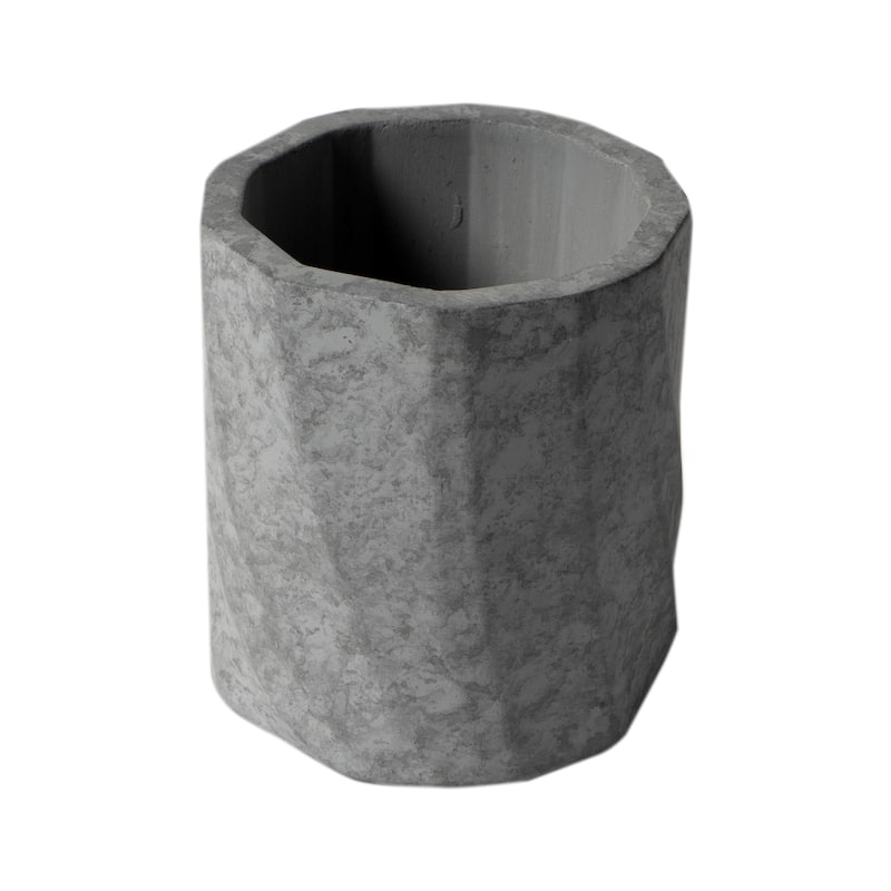 ALFI brand 4 Piece Solid Concrete Gray Matte Bathroom Accessory Set - Grey