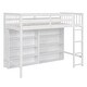 preview thumbnail 14 of 28, Twin Size Wood Loft Bed w/ 8 Open Storage Shelves and Built-in Ladder