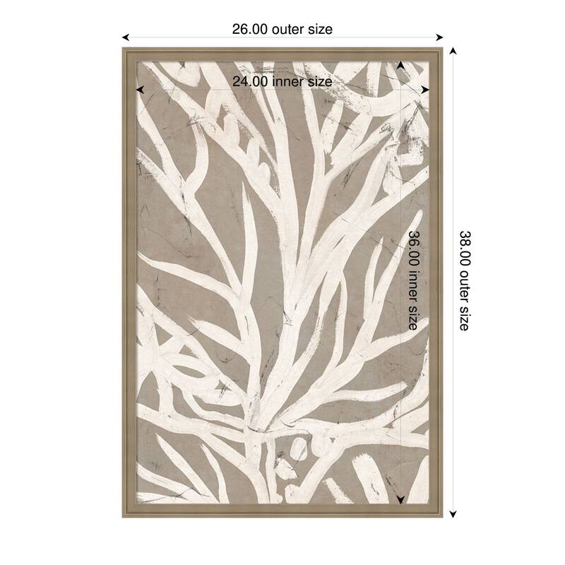 Amanti Art Framed Fabric Pinboard Mudcloth Foliage II by June Erica Vess Printed Bulletin Board - Board Size 24 x 36