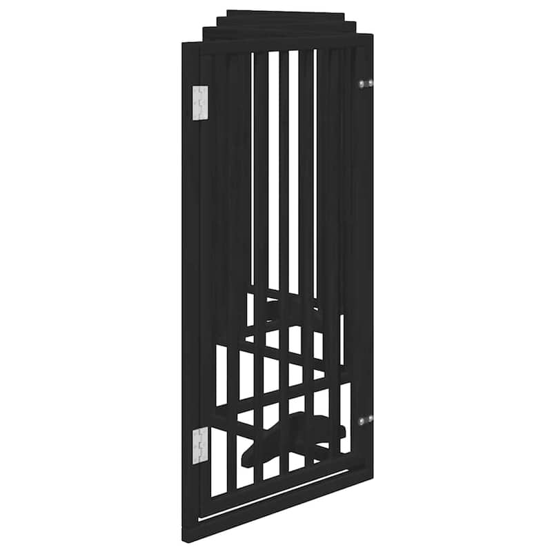 vidaXL Dog Gate Foldable Poplar Wood