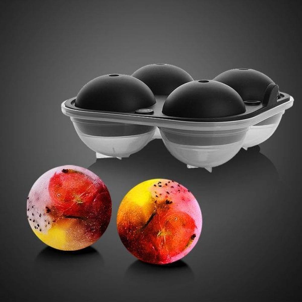 2pc Ice Ball Maker Ice Ball Molds Whiskey Ice Mold Silicone Ice Cube Tray  Large Sphere Ice Mold Round Ice Cube For Whiskey (d-v2)