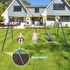 preview thumbnail 2 of 7, Gymax 660 LBS Indoor Outdoor Swing Set Heavy Duty Carbon Steel Swing