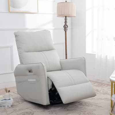 MERAX 270° Power Swivel Rocker Recliner Chair with USB Ports