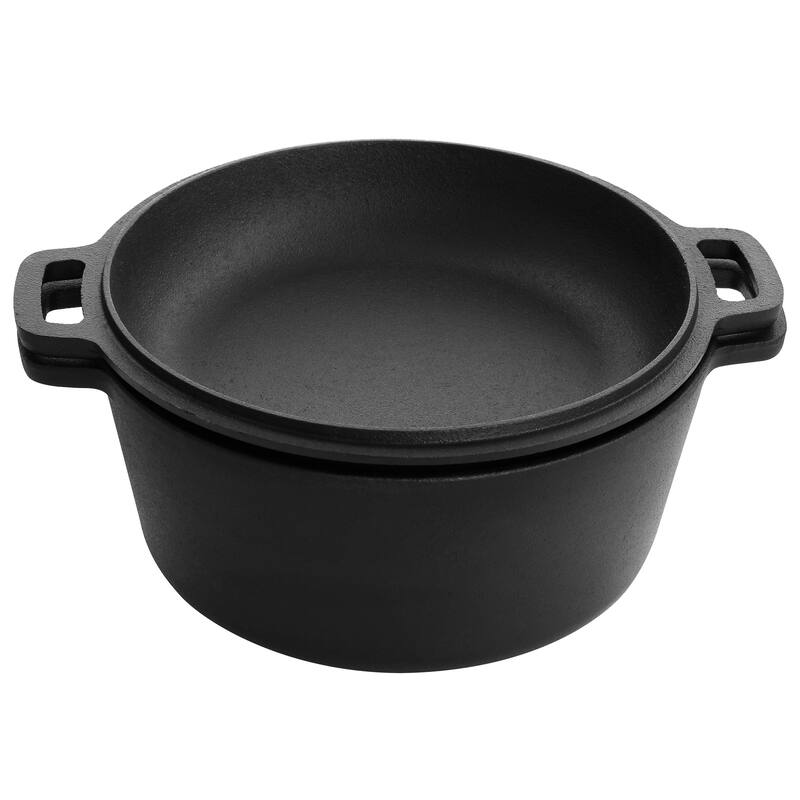 MegaChef 12 Piece Round PreSeasoned Cast Iron Cookware Set - 12 Piece