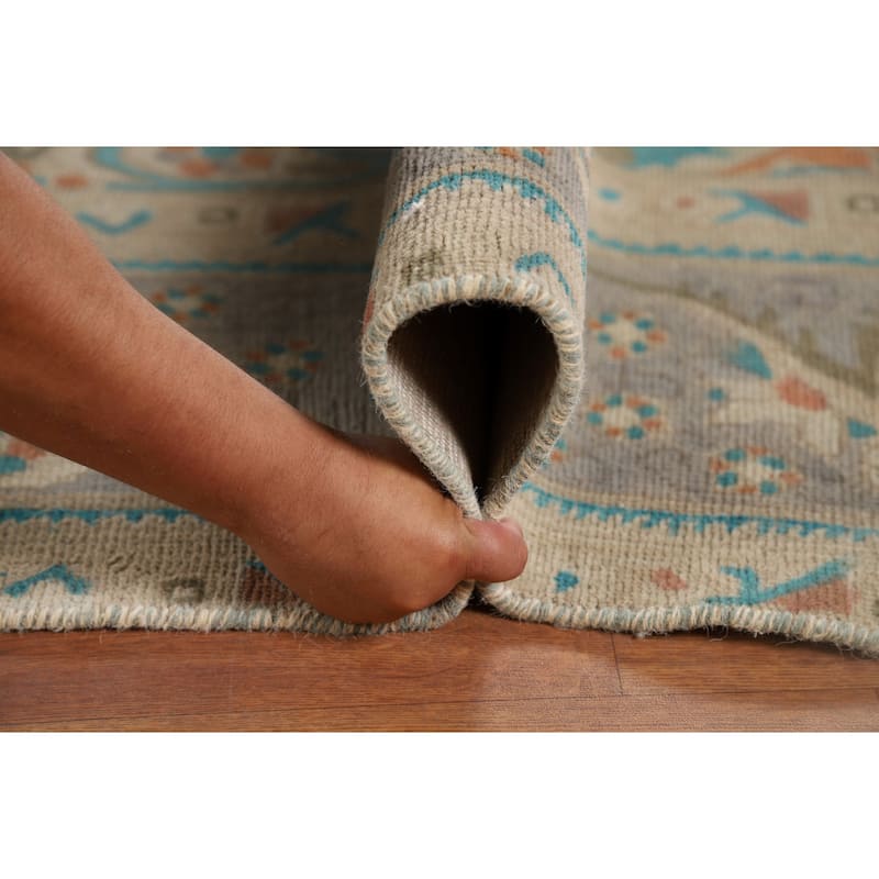 Tabriz Persian Vintage Area Rug Handmade Wool Carpet - 9'6" x 13'0"