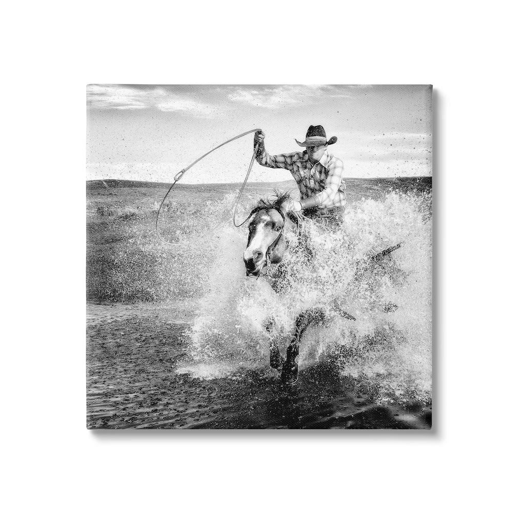 Stupell Ropin' Time Cowboy Canvas Wall Art Design by PBurchettePhoto