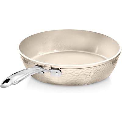 Gotham Steel Hammered Cream 12" Nonstick Frying Pan