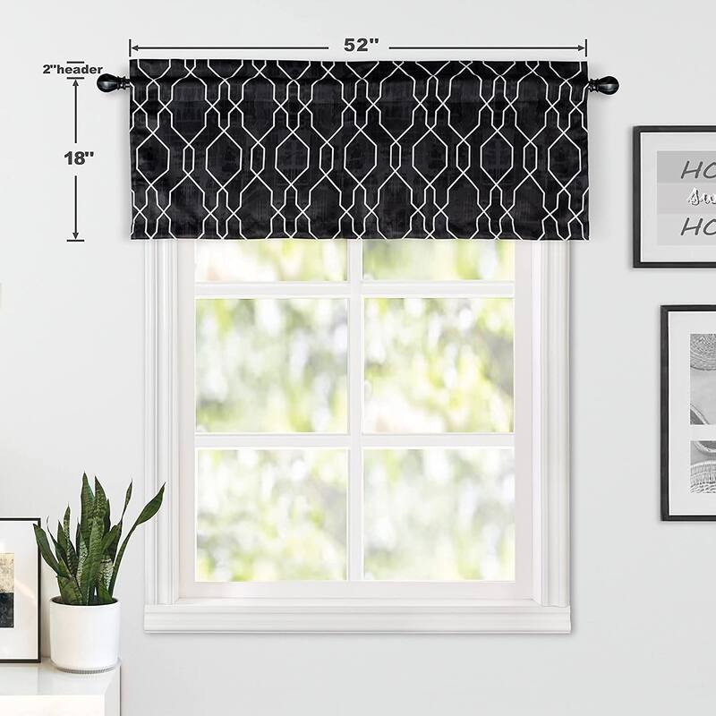 DriftAway Abigail Trellis Window Curtain Valance